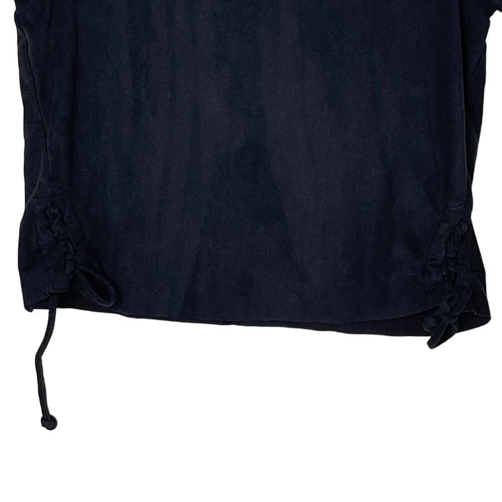 Hollister Black Tie Side Faux Suede Short Sleeve Cropped Top Size XS - Picture 4 of 10